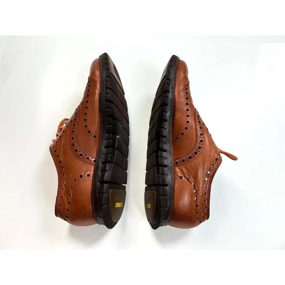 Cole Haan ZERGRAND Remastered Wingtip Oxford Mens‎ 9M Brown Leather Lace-up